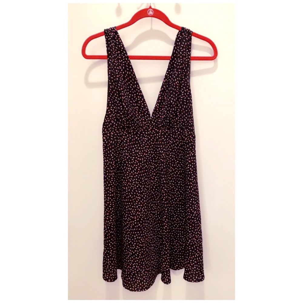 Navy blue v-neck dress